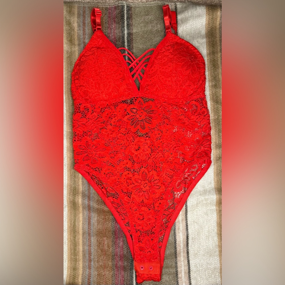 Red body suit